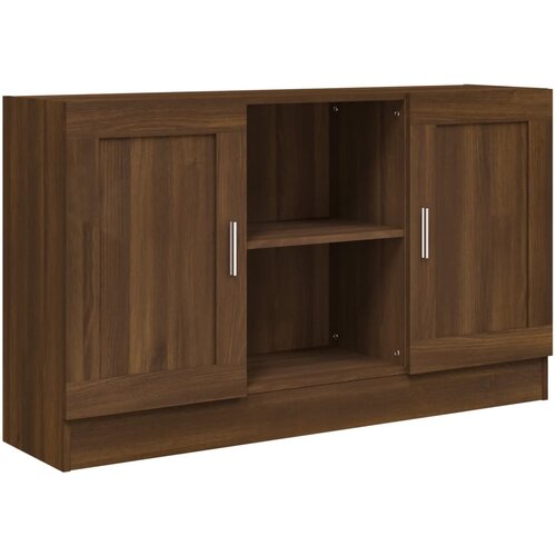 Maison Chic Komoda - Predalnik rjavi hrast 120x30,5x70 cm konstruiran les, (21717873) Slike