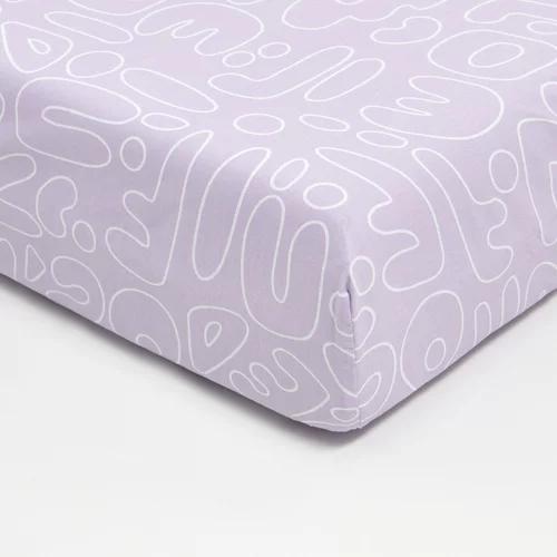 Sinsay bombažna posteljnina z elastičnim trakom - vijolična