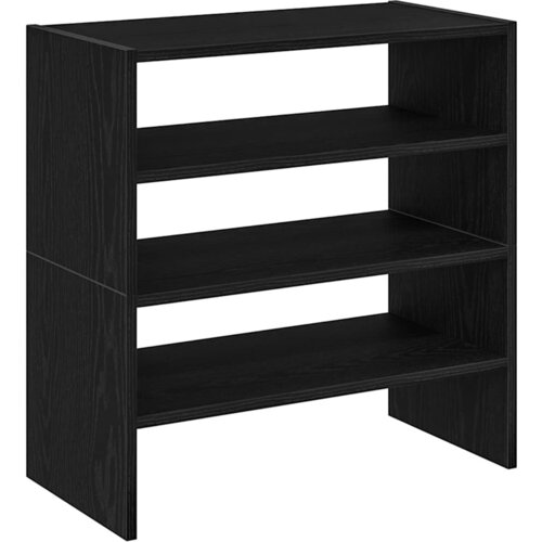 Maison Chic Regal za čevlje - Polica za čevlje 2 kosa zložljiva črn hrast 60x30x30,5 cm, (21778320) Slike