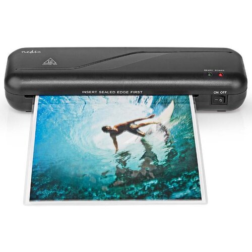 Nedis LAMI112BK4 Laminator, aparat za plastifikaciju A4, 230 mm/min, black Cene