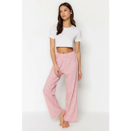 Trendyol Pajama Bottoms - Pink - Straight