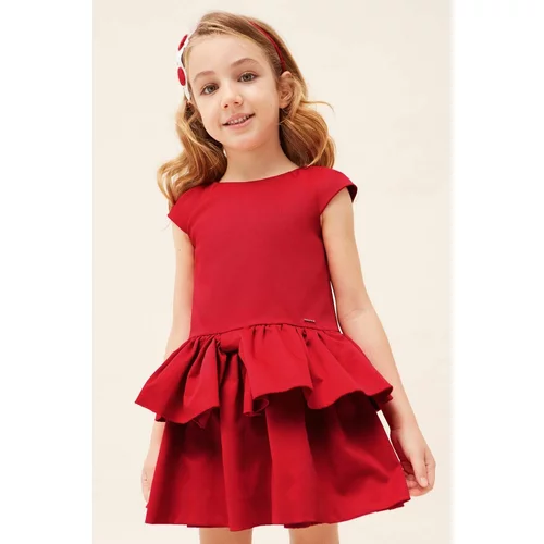 Mayoral Otroška obleka rdeča barva