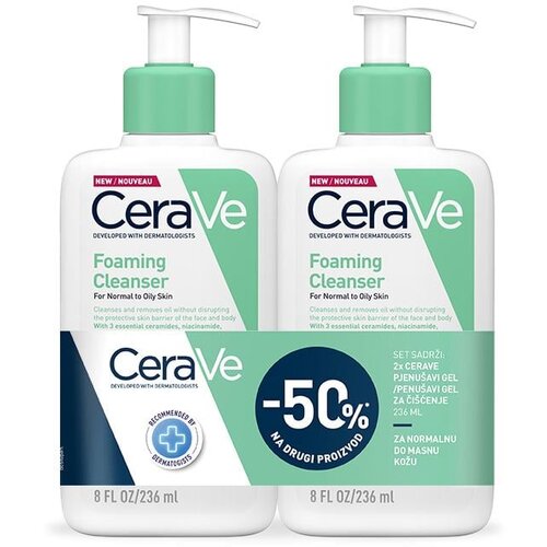CeraVe penu&amp;scaron;avi gel za či&amp;scaron;ćenje duo pack 236ml + 236ml Slike