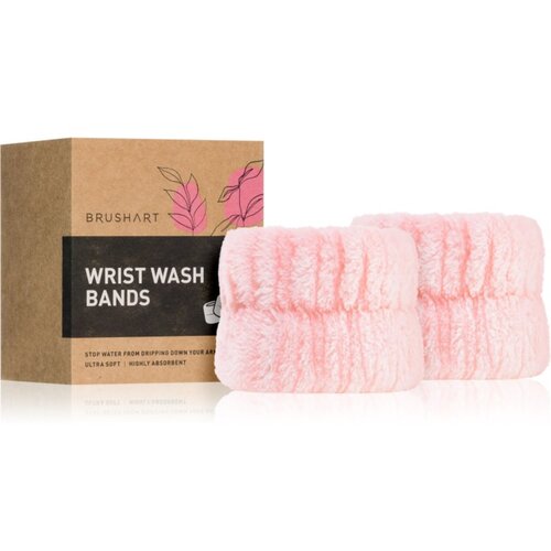 BrushArt Home Salon Wrist wash bands zapestnice proti brizganju vode pri umivanju obraza Pink 2 kos Cene