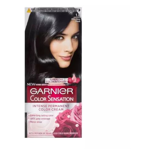 Garnier color Sensation 1.0 onyx black farba za kosu Slike