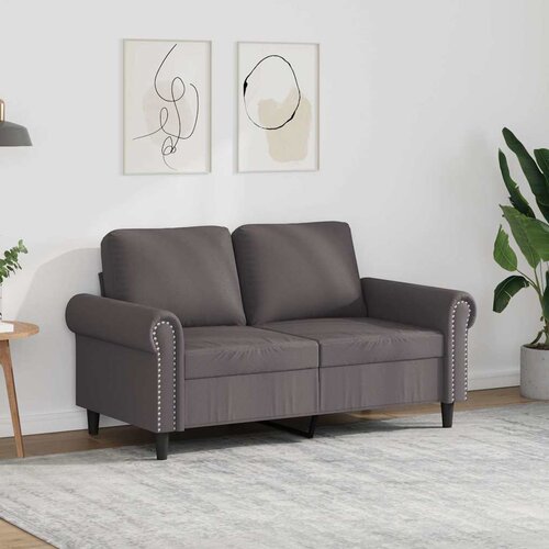  Dvosjed od tkanine siva 120 cm od umjetne kože Slike