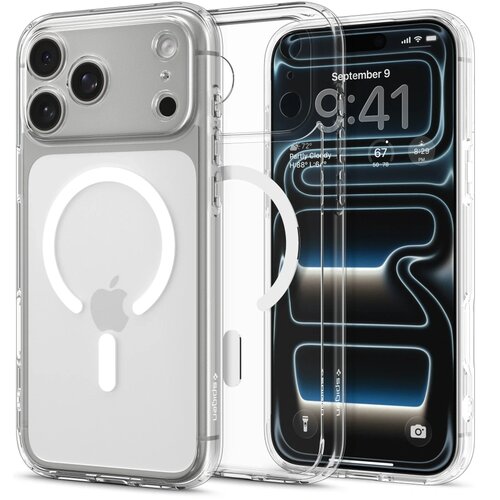 Spigen ULTRA HYBRID MAG MAGSAFE maska za IPHONE 17 PRO CLEARWHITE Slike