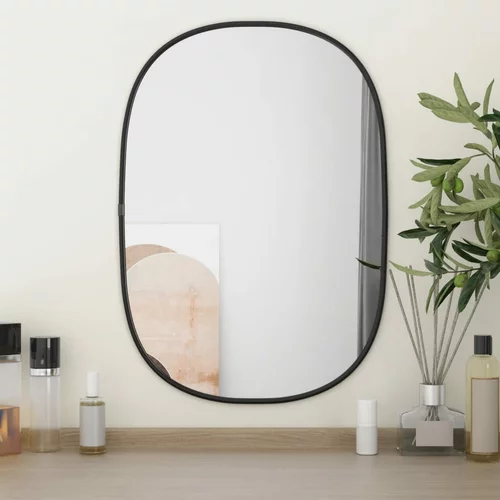  Zidno ogledalo crna 50x35 cm