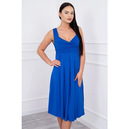 Nn Dress with wide straps cornflower Slike