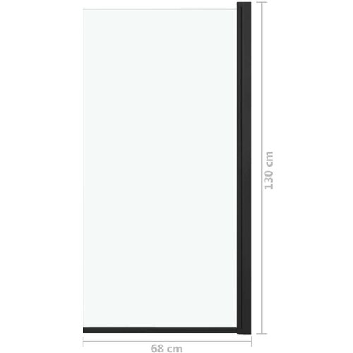 VidaXL Pregrada za tu&amp;scaron; ESG 68 x 130 cm crna Slike