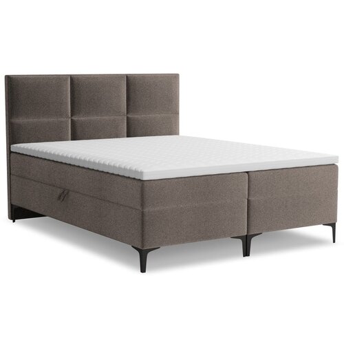 Makamii Smeđi boxspring krevet s prostorom za odlaganje 180x200 cm Pakalana – Cijene
