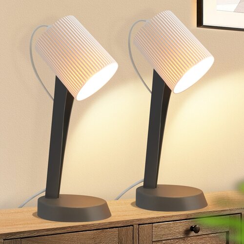 Nettlife Lampe de chevet, lampe de table de salon avec c&acirc;ble - lot de 2 petites lampes de table E14 modernes, (22143974) Cene