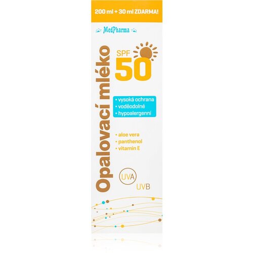 MedPharma Suntan Lotion SPF50 losjon za sončenje z visoko UV zaščito 230 ml Cene