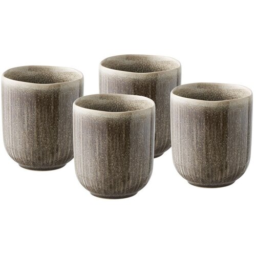 House Nordic Sivo-bež &amp;scaron;alice u setu 4 kom glinene 360 ml Viola &amp;ndash; Slike