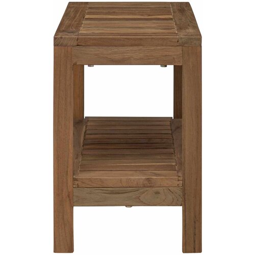  Bočni stol za kupaonicu s pohranom Prirodna 60 x 30 x 45 cm Slike