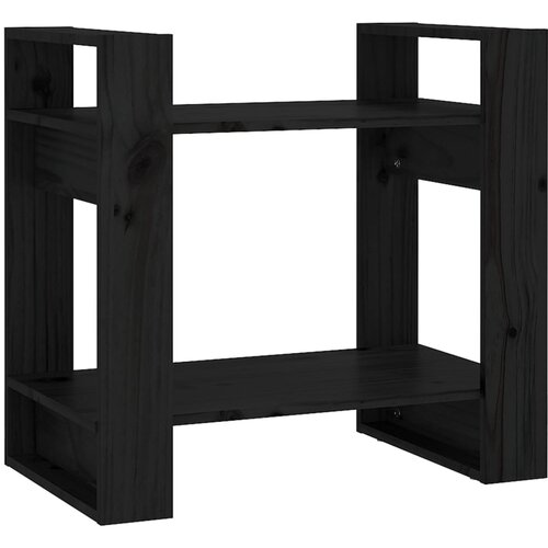 Maison Chic Knjižna omara - Knjižni regal črna 60x35x57 cm trdna borovina, (21724726) Slike