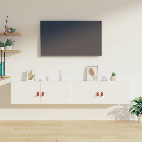 Zidni ormarići 2 kom bijeli 80 x 30 x 30 cm od masivne borovine Cene