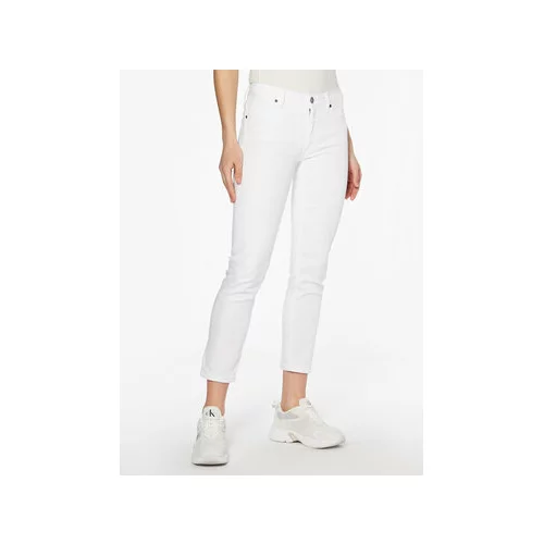 Calvin Klein Jeans hlače K20K205159 Bela Slim Fit