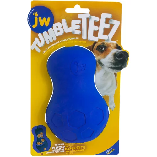 J & W Igračka Tumble Teez Treat Toy - Veličina L (Ø 8cm), plava