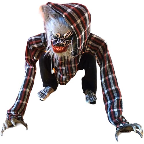 SHX Figura živali Volk sedeci volcji in glava roke animiran Halloween dekoracija Slike