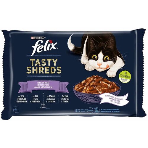 Felix Cat Tasty shreds sos mix 4x80g Cene