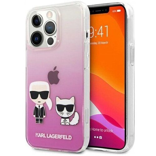 Karl Lagerfeld Klhcp13xcktrp za iphone 13 pro max prozorno pink za&amp;scaron;čita - full body Slike