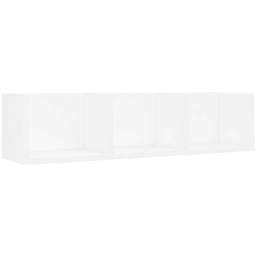  Polica za CD-ove bijela 75 x 18 x 18 cm konstruirano drvo Slike