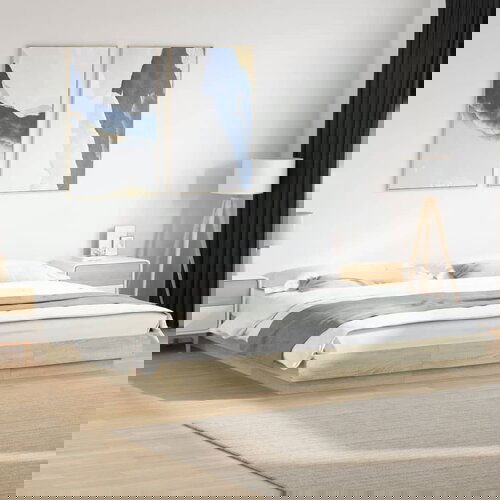 Furnova Posteljni okvir sonoma hrast 180x200 cm inženirski les, (21944256) Slike