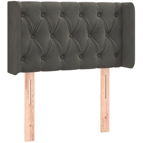 Maison Chic vzglavna omarica - nočna omarica - posteljna omarica z u&amp;scaron;esi temno sivo 83x16x78/88 cm žamet, (21711909) Slike