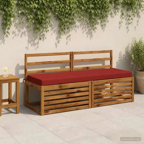  Jastučići za klupe - 2 dijela SOEST 2 kom. 100% poliester - Crvena 150 x 50 x 8 cm Melange Cijene