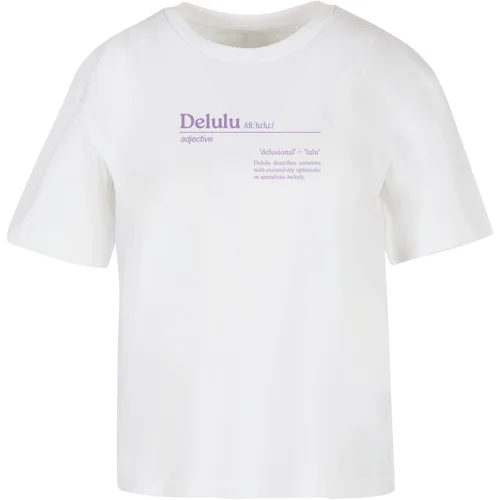 Mister Tee Women's T-shirt Delulu Definition white