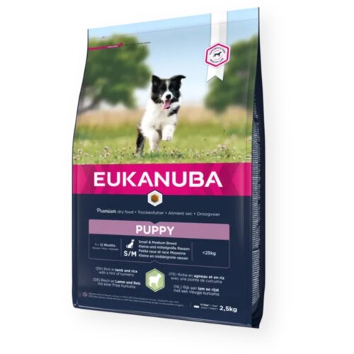 Eukanuba hrana za pse dog puppy small&medium lamb&rice Slike
