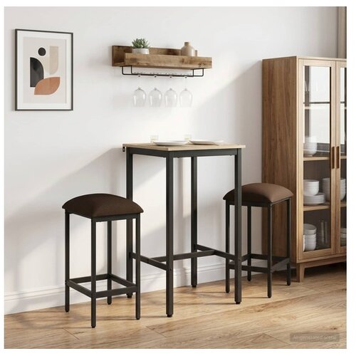 vidaXL Barska stolica 2 kom. Sivosmeđa 40 x 32 x 64 cm - Sivosmeđa 2 40 x 32 x 64 cm Cene