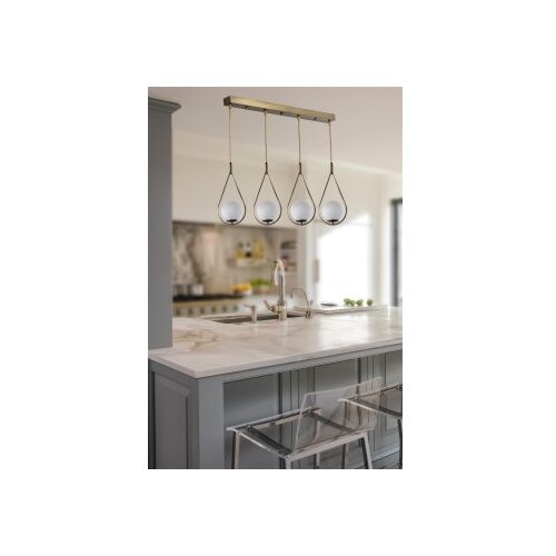Opviq Damla 4 Lü Sıralı Beyaz Camlı Eskitme Sarkıt WhiteCopper Chandelier Cene