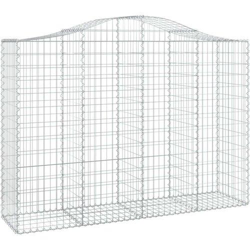  Lučne gabionske ko&amp;scaron;are 7 kom 200x50x140/160cm pocinčano željezo Slike