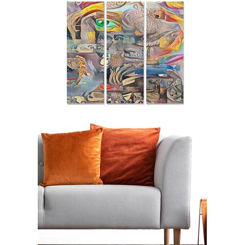 Wallity MDF1299851431 Multicolor Decorative MDF Painting (3 Pieces) Cijene