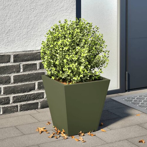 vidaXL Vrtna sadilica maslinastozelena 30x30x30 cm čelična Cijene