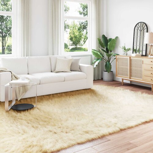  Tepih od umjetne ovčje kože TAFALLA Krem 240 x 340 cm Poliester Cene