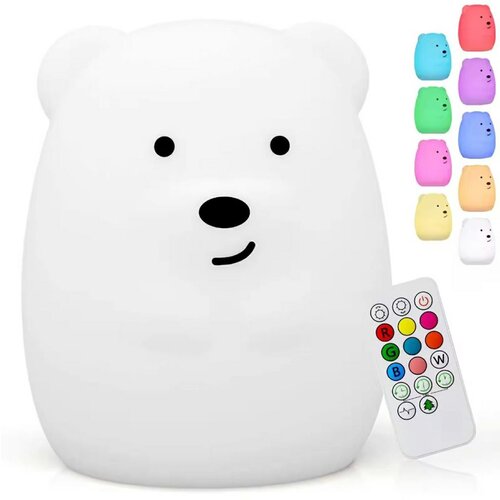 Aptel BEAR LED RGB silikonska nočna svetilka | 11 cm, (21381709) Slike