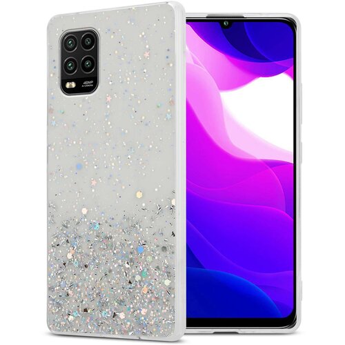 Cadorabo Ohišje, združljivo z Xiaomi Mi 10 LITE in prozorna z bleščicami - Zaščitni ovitek iz prožnega silikona TPU s svetlečimi bleščicami, (20860065) Cene
