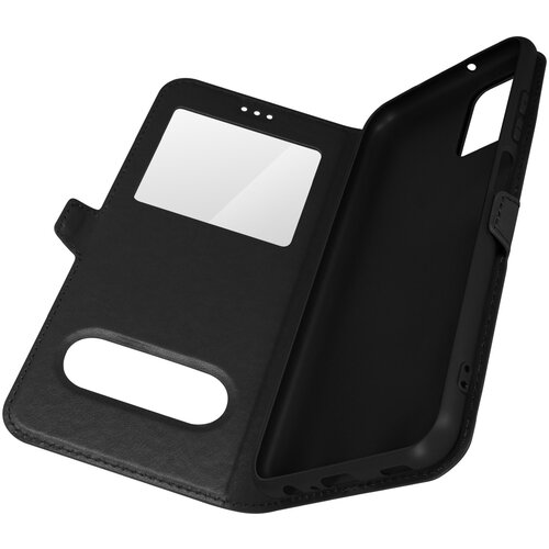 AVIZAR zašcitna torbica za samsung galaxy A03s in A02s, dvojno okence in dvojni magnetni jezicek - crna, (20632608) Cene