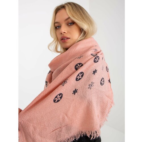 Fashion Hunters Dusty pink women's scarf with a print Slike