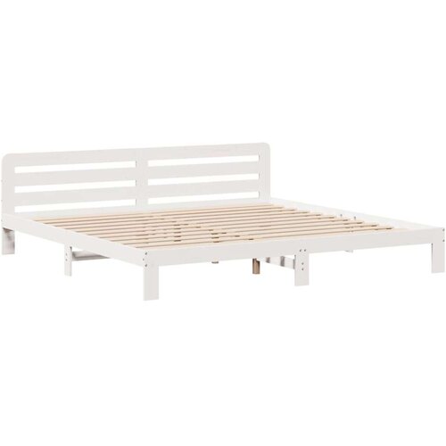 VidaXL okvir kreveta bez madraca bijeli 180x200 cm od masivne borovine Slike