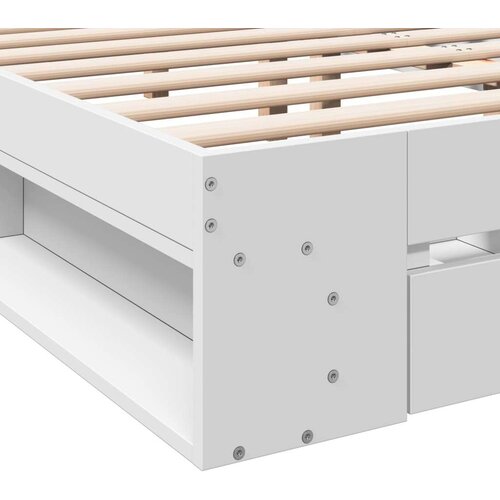 vidaXL Okvir kreveta s ladicama bijeli 150 x 200 cm konstruirano drvo Cijene