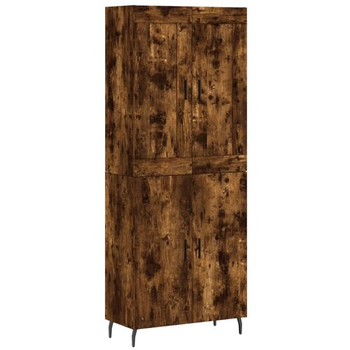 Maison Chic Visoka Komoda - Predalnik dimljen hrast 69,5x34x180 cm inženirski les, (21721329) Cene