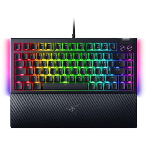Razer BlackWidow V4 75% US žična tipkovnica črne barve z oranžnimi stikali Cene