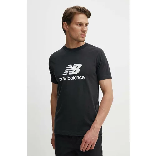 New Balance Pamučna majica Sport Essentials za muškarce, boja: crna, s tiskom, MT41502BK