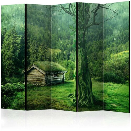  Paravan u 5 dijelova - Green seclusion II [Room Dividers] 225x172 Slike