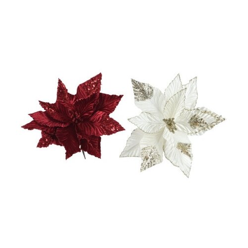 Dekordom 733012 Novogodi&amp;scaron;nja dekoracija - poinsettia velvet 30cm - kmg ( 044506 ) Slike