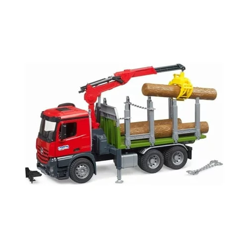  Tovornjak za prevoz lesa MB Arocs z nakladalnim žerjavom, prijemalom in 3 hlodi